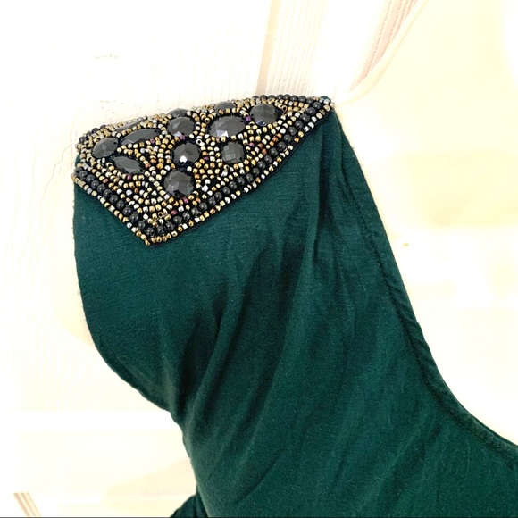 Papaya Clothing Green One Shoulder Embellish Dress - Picture 4 of 6
